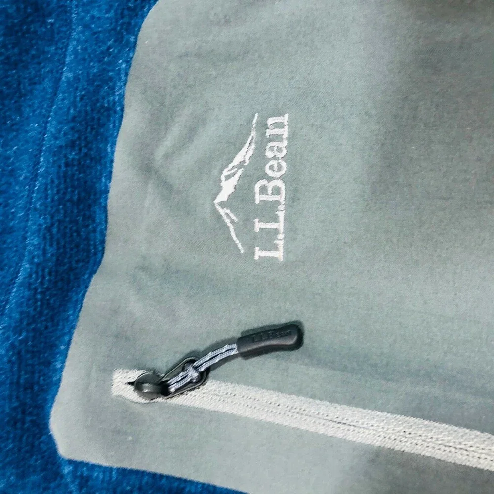 L.L. Bean Men's 1/4 Zip Pull Over Active Fleece Jacket Camping Hiking Outdoors L
